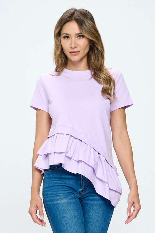 Blusa Lila con volante