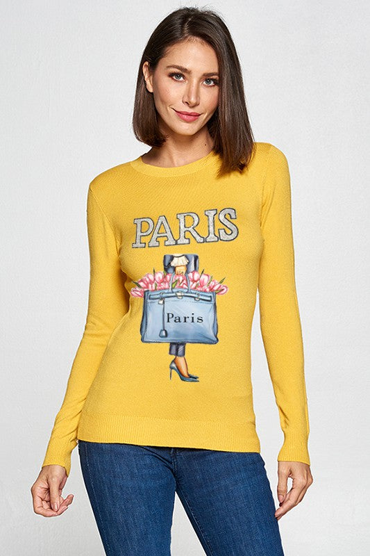 Blusa manga larga Paris mostaza