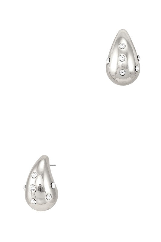 Earrings stone silver