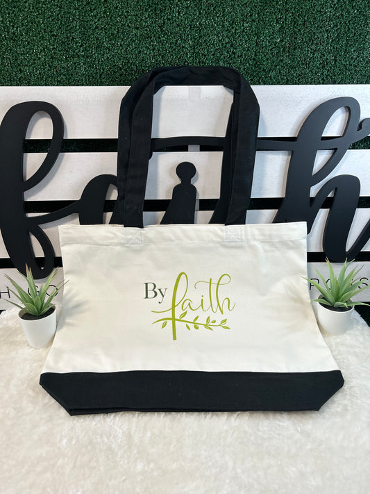 Large cotton Tote Bag By Faith